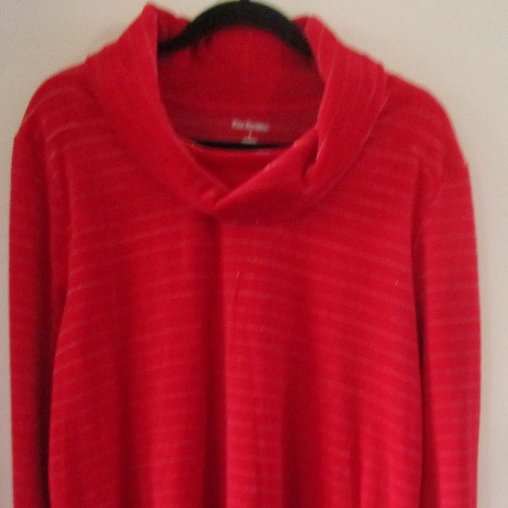 KIM ROGERS LADIES L PULLOVER VELOUR SWEATER NWT